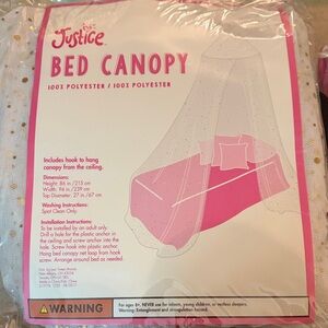 Justice White and Gold bed canopy BNIP